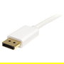 StarTech Cable Adaptador Mini DisplayPort a DisplayPort 1.2 M/M 2m Blanco - Soporta 4K UHD @ 120Hz, 3840x2400 Pixeles