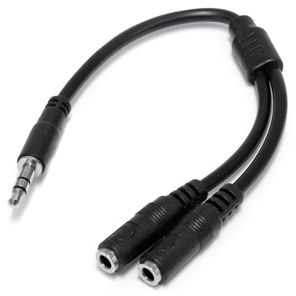 StarTech.com Adaptador Divisor de Audio 3.5mm Macho a 2x Hembra, Cable 20cm, Compatible con PC, Smartphone, Tablet StarTech.com Adaptador Divisor de Audio 3.5mm Macho a 2x Hembra, Cable 20cm, Compatible con PC, Smartphone, Tablet