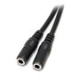 StarTech.com Adaptador Divisor de Audio 3.5mm Macho a 2x Hembra, Cable 20cm, Compatible con PC, Smartphone, Tablet