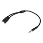 StarTech.com Adaptador Divisor de Audio 3.5mm Macho a 2x Hembra, Cable 20cm, Compatible con PC, Smartphone, Tablet