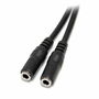 Adaptador Audio Jack Startech MUY1MFFS Negro 0,2 m