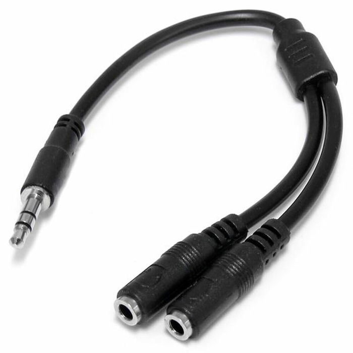Adaptador Audio Jack Startech MUY1MFFS Negro 0,2 m Adaptador Audio Jack Startech MUY1MFFS Negro 0,2 m
