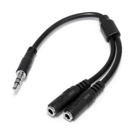 Startech Adaptador Divisor de Audio MUY1MFFS Negro 0,2 m