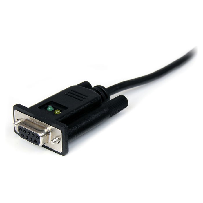 StarTech Adaptador USB a Null Modem RS232 DB9 Serial DCE con Cable FTDI, 1 Puerto