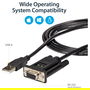 StarTech Adaptador USB a Null Modem RS232 DB9 Serial DCE con Cable FTDI, 1 Puerto