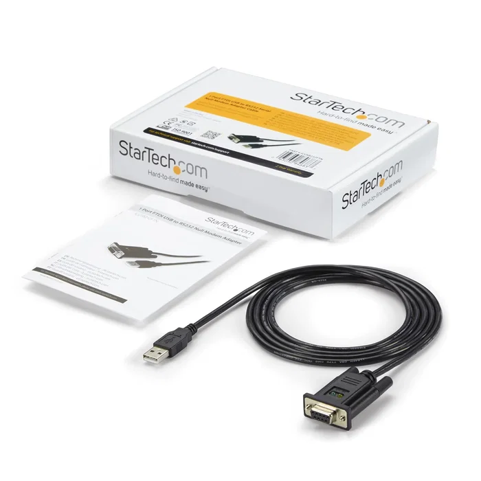StarTech ICUSB232FTN Cable Adaptador USB a Módem Nulo Serie RS232 DB9 DCE