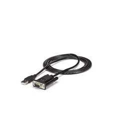 StarTech.com Cable Adaptador USB a RS232 DB9 Null Modem DCE con FTDI, 1,7 m, Negro, ICUSB232FTN