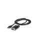 StarTech.com Cable Adaptador USB a RS232 DB9 Null Modem FTDI, 1,7 m, Negro