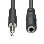 StarTech.com Cable de Extensión Alargador Mini-Jack 3.5 mm 4 Polos (CTIA) 1 Metro Negro para Auriculares, Headset, PC y Móvil MUHSMF1M