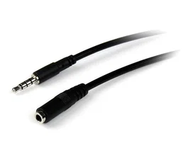 Startech Cable Extensor Jack 3.5 mm Macho a Hembra 2 M - Prolongador Audio Negro MUHSMF2M