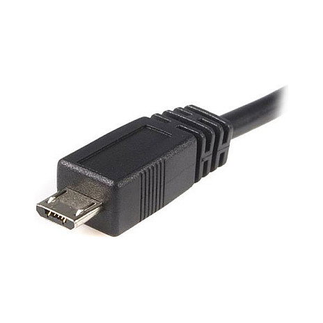 StarTech Cable Micro USB 2.0 A a Micro B 0.5m Negro para carga y datos - Conector macho a macho