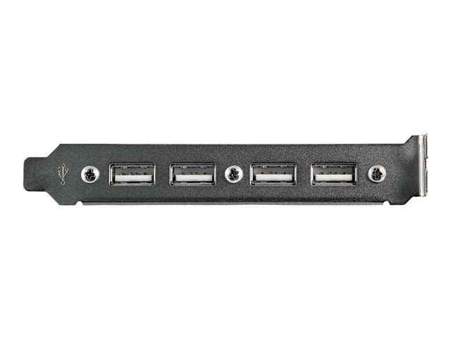 StarTech.com Bracket Panel de 4 Puertos USB 2.0 Tipo A - 2 Conectores IDC Internos para Ampliación en PC de Sobremesa