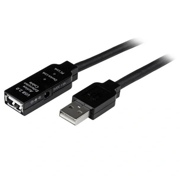 StarTech.com Cable de Extensión USB 2.0 Activo Amplificado 20m Macho a Hembra Negro StarTech.com Cable de Extensión USB 2.0 Activo Amplificado 20m Macho a Hembra Negro
