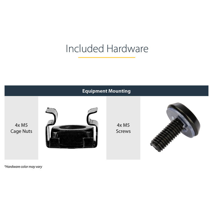 StarTech 2U 16in Universal Vented Rack Mount Cantilever Shelf - Fixed Server Rack Cabinet Shelf - 50lbs / 22kg