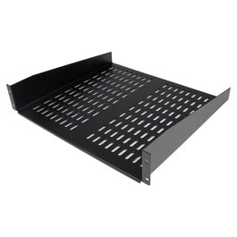 StarTech 2U 16in Universal Vented Rack Mount Cantilever Shelf - Fixed Server Rack Cabinet Shelf - 50lbs / 22kg