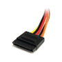 StarTech Cable de extensión de alimentación SATA de 15 pines, 30 cm / 0.3 m, macho a hembra, derecho