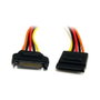 StarTech Cable de extensión de alimentación SATA de 15 pines, 30 cm / 0.3 m, macho a hembra, derecho