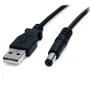 Startech Cable USB-A a Conector Coaxial Barrel Tipo M 5,5mm 2m Negro