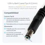 Startech Cable USB-A a Conector de Barril Tipo N de 1m Negro