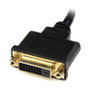 StarTech Adaptador HDMI Macho a DVI-D Hembra 0.20m Negro HDDVIMF8IN
