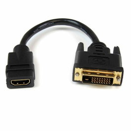 StarTech.com Adaptador de vídeo HDMI a DVI-D, 20 cm, Negro