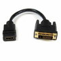StarTech.com Adaptador de vídeo HDMI a DVI-D, 20 cm, Negro