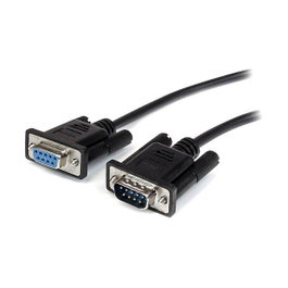 StarTech.com Cable de Extensión RS232 Serie DB9 Macho a Hembra 3m - Negro - Alargador Directo Blindado