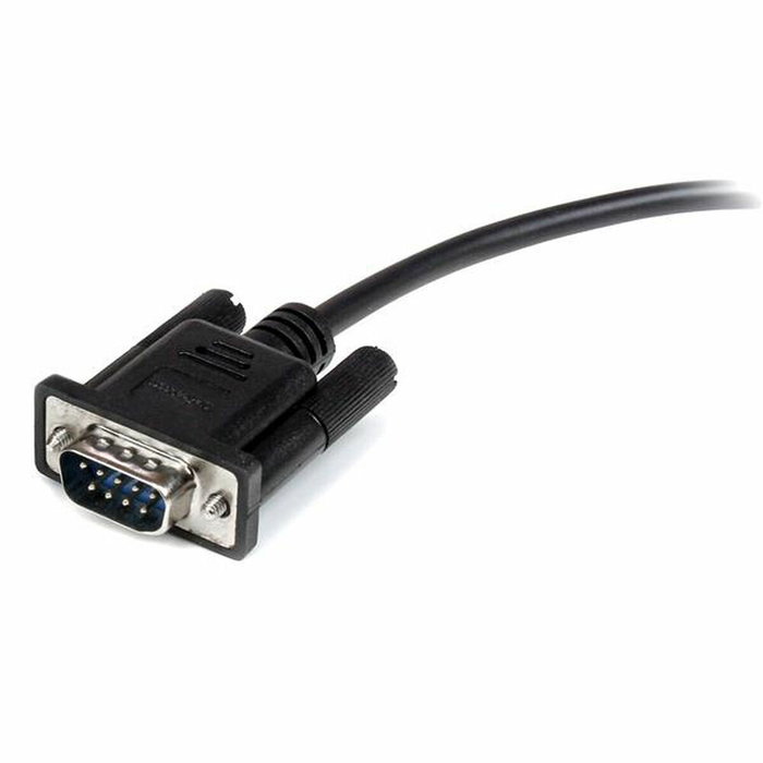 StarTech Cable de Extensión Serie RS232 DB9 Macho a Hembra 50 cm - Cable Alargador Blindado 28 AWG para Conexiones Estables