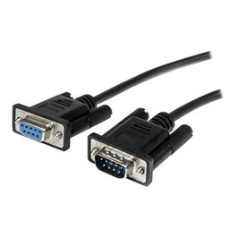 StarTech Cable de Extensión Serie RS232 DB9 Macho a Hembra 50 cm - Cable Alargador Blindado 28 AWG para Conexiones Estables