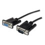 StarTech Cable de Extensión Serie RS232 DB9 Macho a Hembra 50 cm - Cable Alargador Blindado 28 AWG para Conexiones Estables
