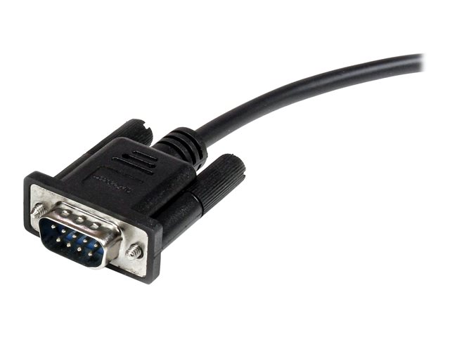StarTech Cable de Extensión Serie RS232 DB9 Macho a Hembra 50 cm - Cable Alargador Blindado 28 AWG para Conexiones Estables