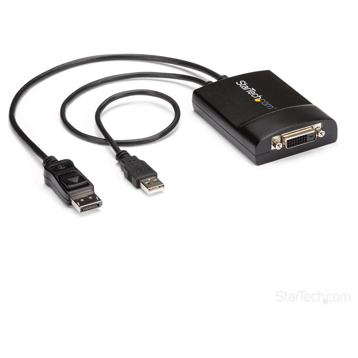 StarTech.com Adaptador de vídeo activo DisplayPort a DVI-D Dual Link DP2DVID2 Negro