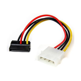 StarTech Adaptador Cable de Alimentación SATA a Molex 4 Pines - 6 Pulgadas (15 cm), Ángulo a la Izquierda