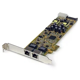StarTech.com Tarjeta Adaptador de Red PoE/PSE PCI Express PCIe Gigabit Ethernet con 2 Puertos RJ45 Integrado, Interno, Alámbrico, 2000 Mbit/s