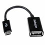 Startech Adaptador OTG Micro USB a USB A Hembra Negro