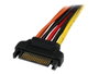 Startech Cable Bifurcador de Alimentación SATA, 1x SATA Macho a 2x SATA Hembra, 0.15m, con Cierre de Seguridad