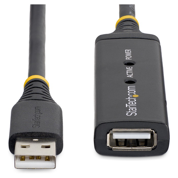 StarTech.com Cable de Extensión USB 2.0 Activo 15m Macho a Hembra Negro