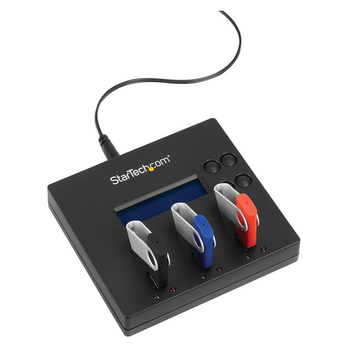 StarTech.com USBDUP12 Duplicador y Borrador de Unidades USB 1:2 Azul