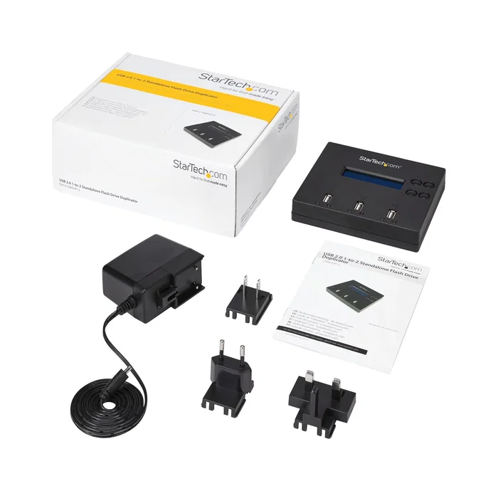 StarTech.com USBDUP12 Duplicador y Borrador Autónomo de Memorias USB 1:2
