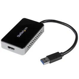 StarTech.com Adaptador de Video Externo USB 3.0 a HDMI con Hub USB 1 Puerto - Tarjeta Grafica Cable - 1080p