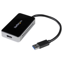 StarTech.com USB32HDEH Adaptador de vídeo USB 3.0 a HDMI con Hub USB Negro