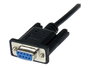 Startech Cable Módem Nulo Serial DB-9 Hembra a Macho - 1m Negro - Para Conexión Directa RS-232 entre Dispositivos