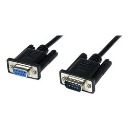 Startech Cable Módem Nulo Serial DB-9 Hembra a Macho - 1m Negro - Para Conexión Directa RS-232 entre Dispositivos