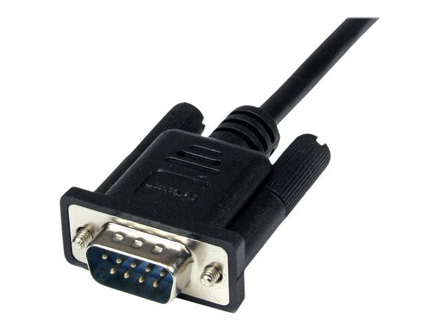 Startech Cable Módem Nulo Serial DB-9 Hembra a Macho - 1m Negro - Para Conexión Directa RS-232 entre Dispositivos