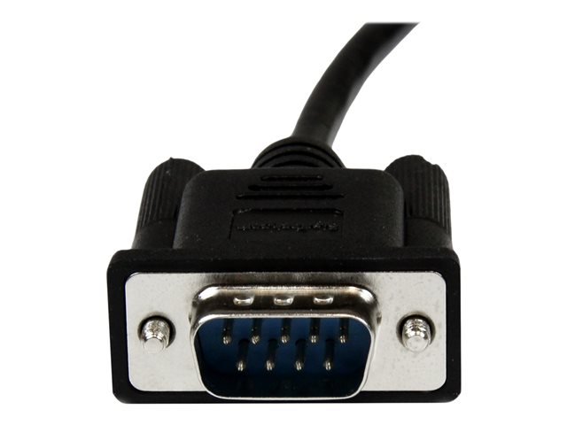 Startech Cable Módem Nulo Serial DB-9 Hembra a Macho - 1m Negro - Para Conexión Directa RS-232 entre Dispositivos