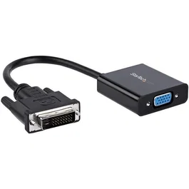 StarTech.com Adaptador Conversor Activo de Video DVI-D a VGA - Cable 0,19 m - 1080p 1920x1200 - Negro