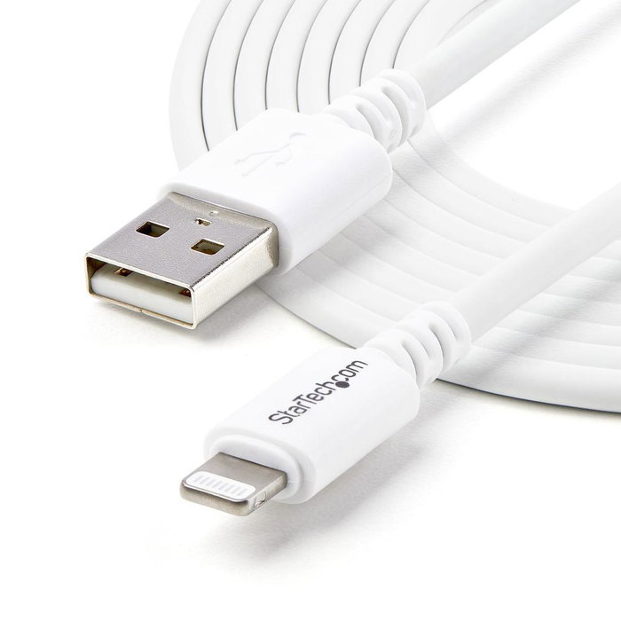 Startech Cable Lightning a USB Tipo A de 2 m - Blanco - USBLT2MW Startech Cable Lightning a USB Tipo A de 2 m - Blanco - USBLT2MW