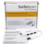 StarTech.com Adaptador Concentrador USB 3.0 Hub 4 Puertos Mini Blanco, USB 3.2 Gen 1, 5Gbps, Plug and Play