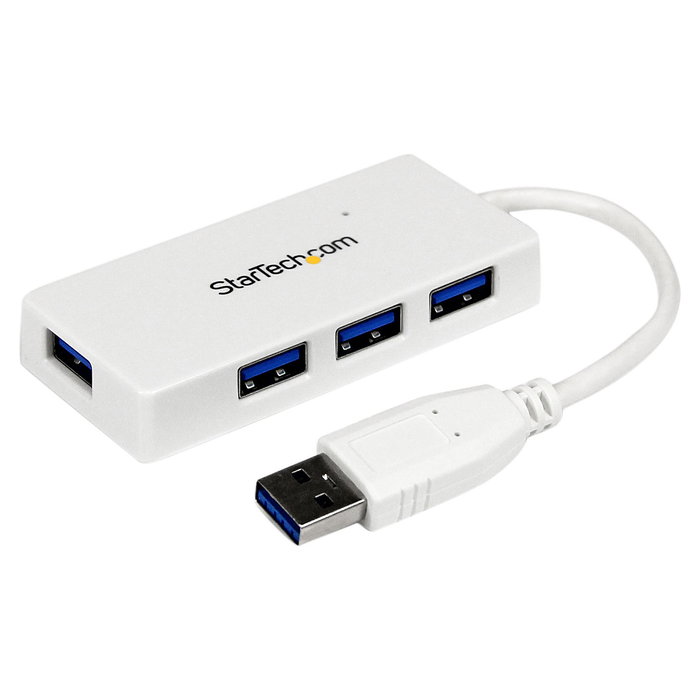 StarTech.com Adaptador Concentrador USB 3.0 Hub 4 Puertos Mini Blanco, USB 3.2 Gen 1, 5Gbps, Plug and Play StarTech.com Adaptador Concentrador USB 3.0 Hub 4 Puertos Mini Blanco, USB 3.2 Gen 1, 5Gbps, Plug and Play