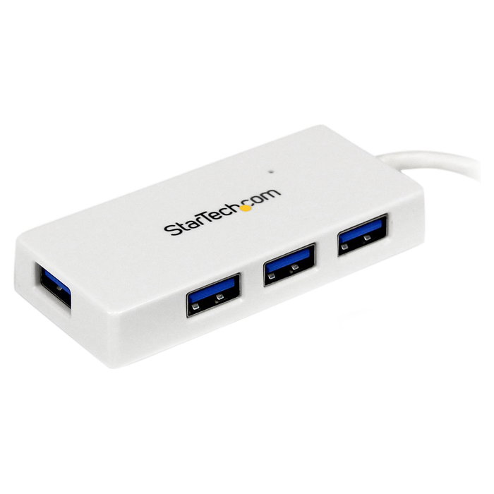 StarTech.com Adaptador Concentrador USB 3.0 Hub 4 Puertos Mini Blanco, USB 3.2 Gen 1, 5Gbps, Plug and Play StarTech.com Adaptador Concentrador USB 3.0 Hub 4 Puertos Mini Blanco, USB 3.2 Gen 1, 5Gbps, Plug and Play